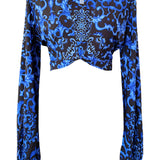 Siciliana - Nero Blu Cropped Blouse (Black)