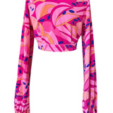Riviera Vibrante - Rosa Riviera Cropped Blouse (Dusty Pink)