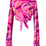 Riviera Vibrante - Rosa Riviera Cropped Blouse (Dusty Pink)