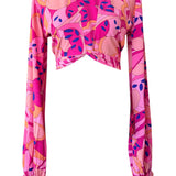 Riviera Vibrante - Rosa Riviera Cropped Blouse (Dusty Pink)