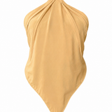 Monochrome - Beige Capri Triangle Top