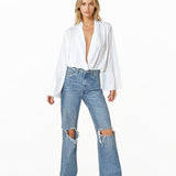Monochrome - White Cropped Shirt