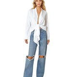 Monochrome - White Cropped Shirt