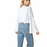 Monochrome - White Cropped Shirt