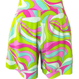 Riviera Vibrante - Lime Mare Havana Shorts