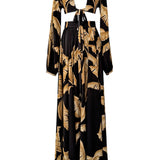 Jungle - Gold Palm Isla Dress