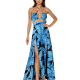 Jungle - Blue Palm Rio Dress