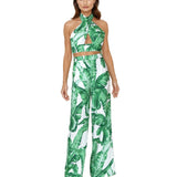 Jungle - Green Palm Pants (Off-White)