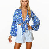 Siciliana - Livia Cropped Blouse (Off-White)