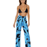 Jungle - Blue Palm Pants (Black)