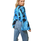 Jungle – Blue Palm Cropped Shirt