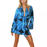 Jungle - Blue Palm Havana Shorts