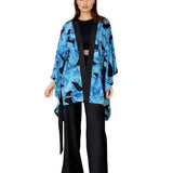 Jungle - Blue Palm Kimono (Black)