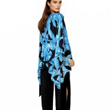 Jungle - Blue Palm Kimono (Black)