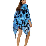 Jungle - Blue Palm Kimono (Black)