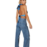 Jungle - Blue Palm Vera Top