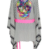 Desert - Tribe Kimono Skull (Neon Pink)