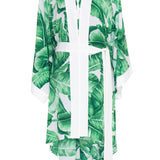 Jungle - Green Palm Kimono (Off-White)