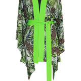 Jungle - Leopard Kimono (Neon Green) - Short