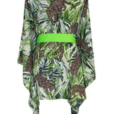 Jungle - Leopard Kimono (Neon Green) - Short