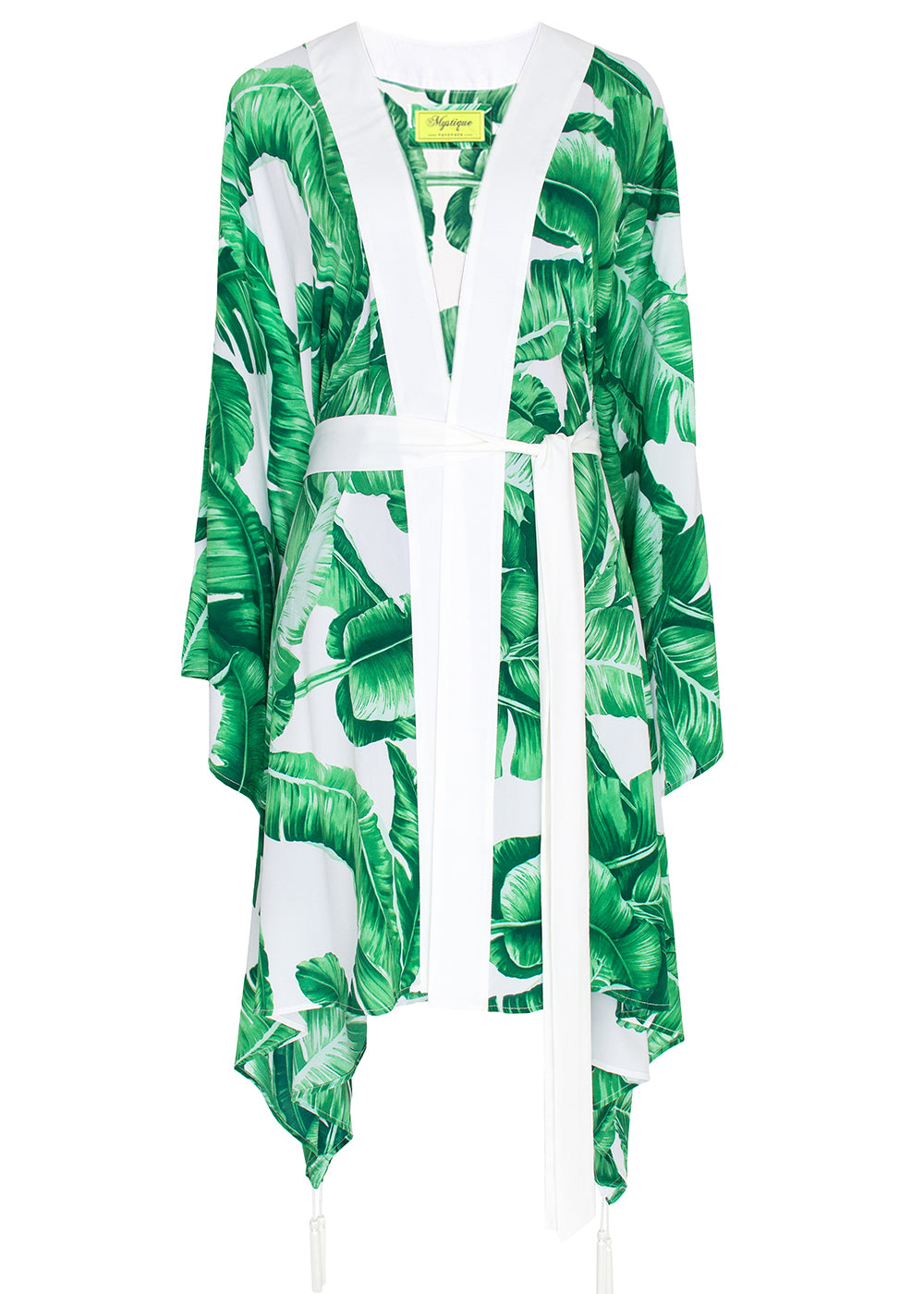 Jungle - Green Palm Kimono (Off-White)