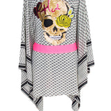 Desert - Tribe Kimono Skull (Neon Pink)
