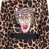 Safari - Brown Leopard Kimono Tiger (Black)