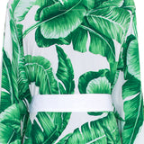 Jungle - Green Palm Kimono (Off-White)