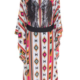 Boho - Maroon Navajo Kimono Wings (Black)
