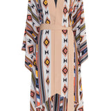 Boho - Orange Navajo Kimono Skull (Beige)