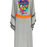 Desert - Tribe Kimono Skull (Neon Orange)