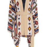 Boho - Orange Navajo Kimono Skull (Beige)