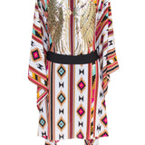 Boho - Maroon Navajo Kimono Wings (Black)