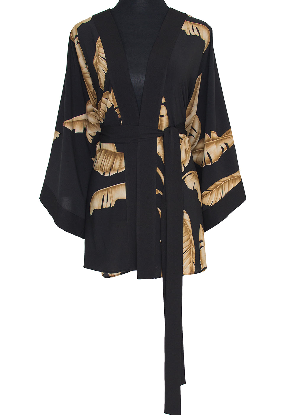 Jungle - Gold Palm Kimono (Black)