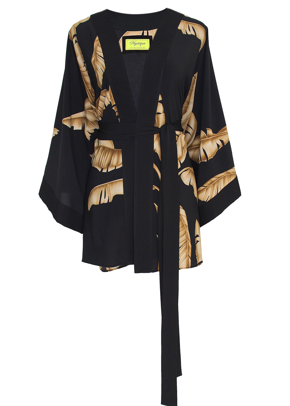 Jungle - Gold Palm Kimono (Black)