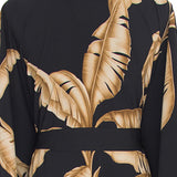 Jungle - Gold Palm Kimono (Black)