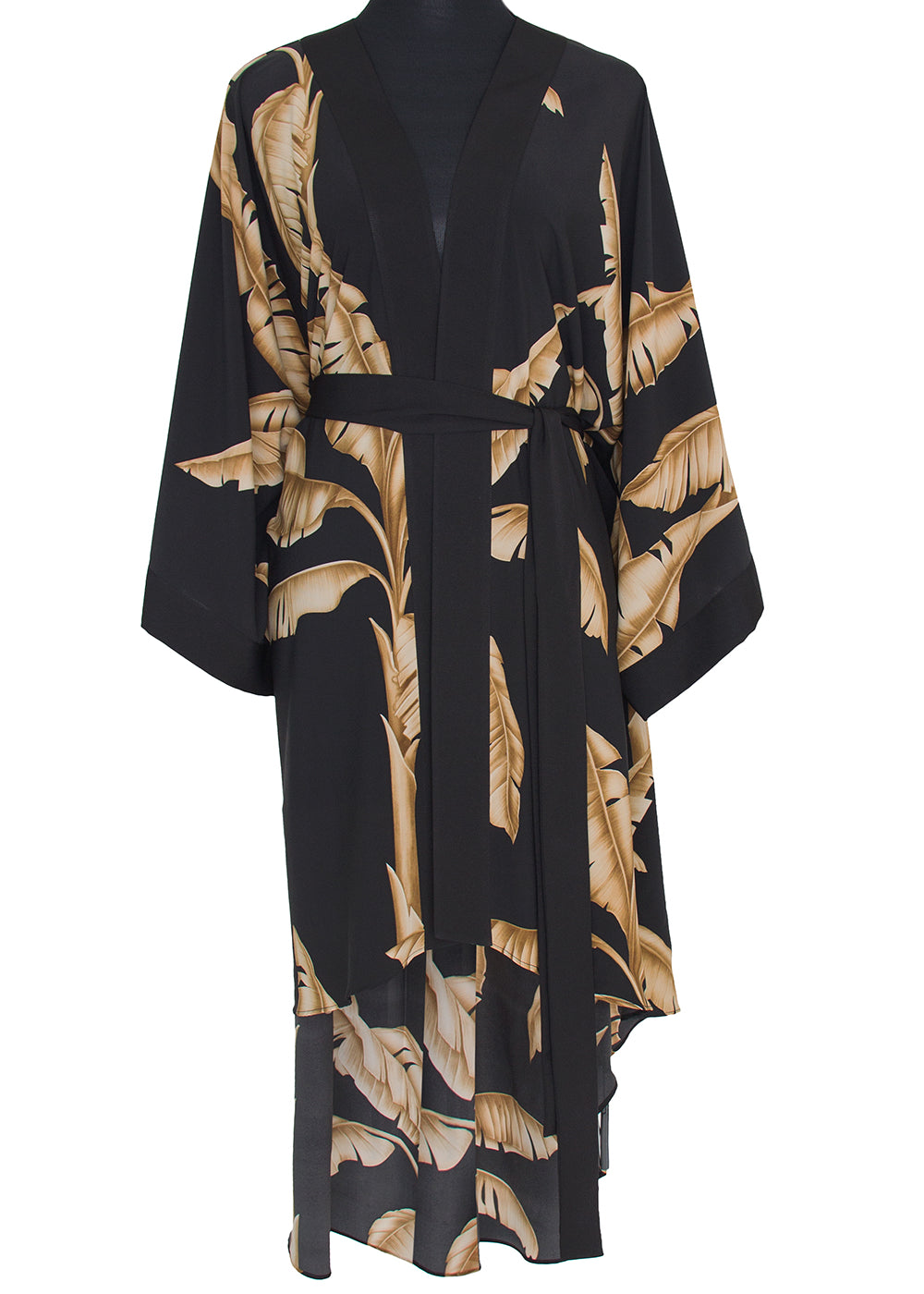 Jungle - Gold Palm Kimono (Black)