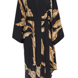 Jungle - Gold Palm Kimono (Black)