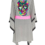 Desert - Tribe Kimono Skull (Neon Pink)