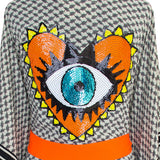 Desert - Tribe Kimono Evil Eye (Neon Orange)