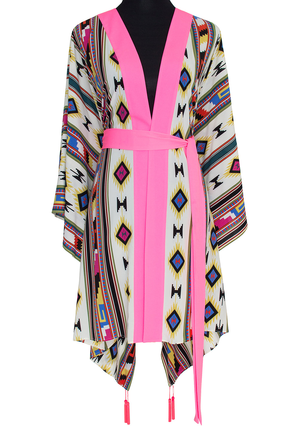 Boho - Pink Navajo Kimono Wings (Neon Pink)