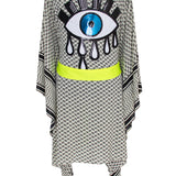 Desert - Tribe Kimono Evil Eye (Neon Yellow)