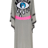 Desert - Tribe Kimono Evil Eye (Neon Pink)