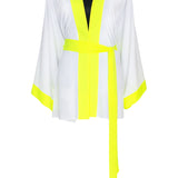Monochrome - White Kimono Skull (Neon Yellow)