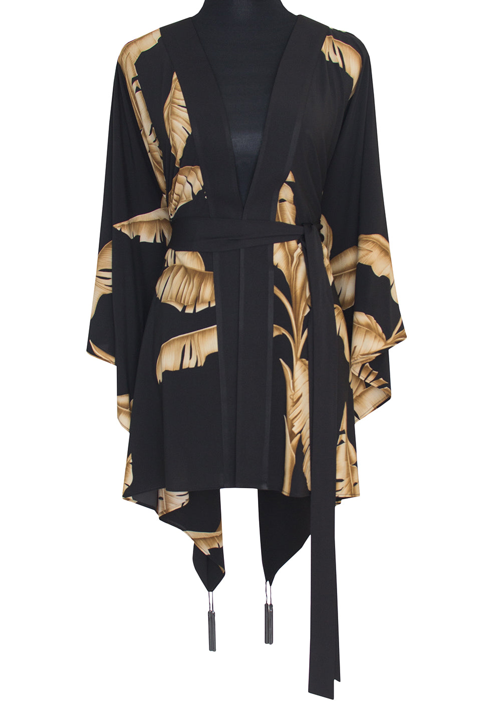 Jungle - Gold Palm Kimono (Black)