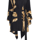 Jungle - Gold Palm Kimono (Black) - Short