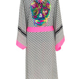 Desert - Tribe Kimono Skull (Neon Pink)