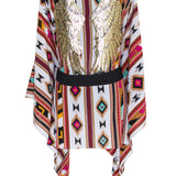 Boho - Maroon Navajo Kimono Wings (Black)