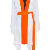 Monochrome - White Kimono Evil Eye (Neon Orange)