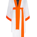 Monochrome - White Kimono Evil Eye (Neon Orange)